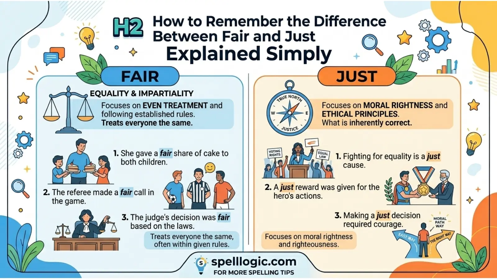 How to Remember the Difference Between Fair and Just