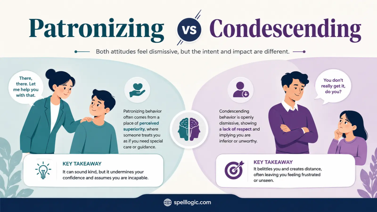 Patronizing vs Condescending
