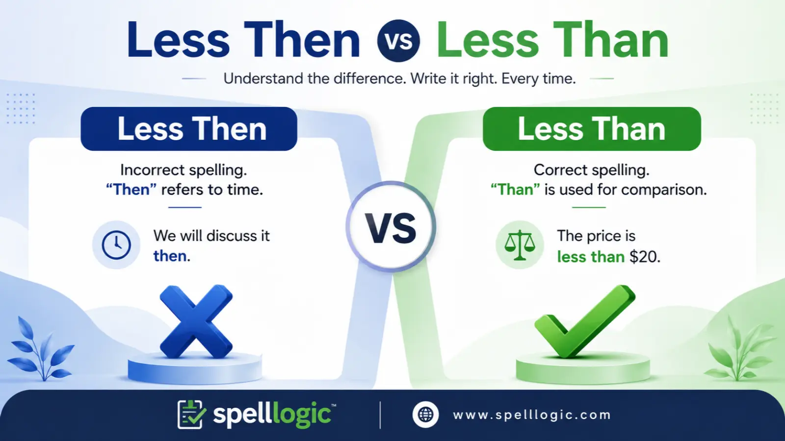 Less Then vs Less Than