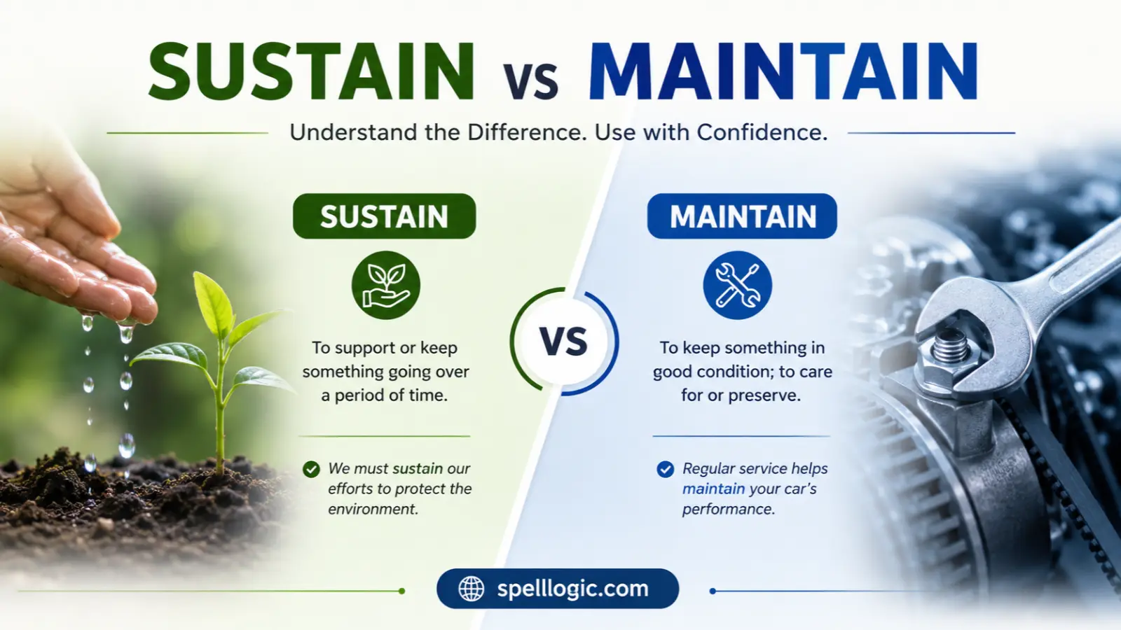 Sustain vs Maintain