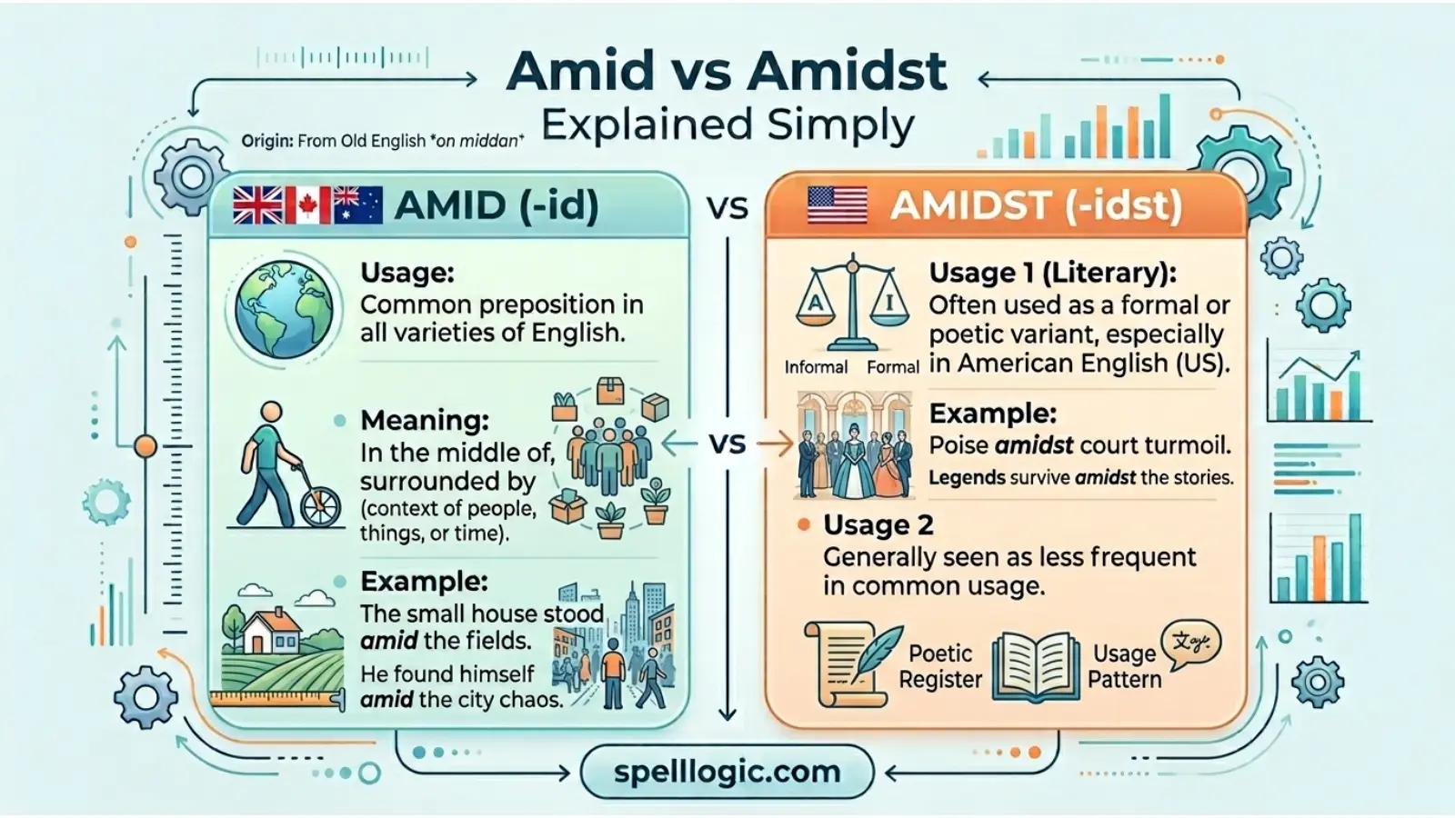 Amid vs Amidst Explained Simply