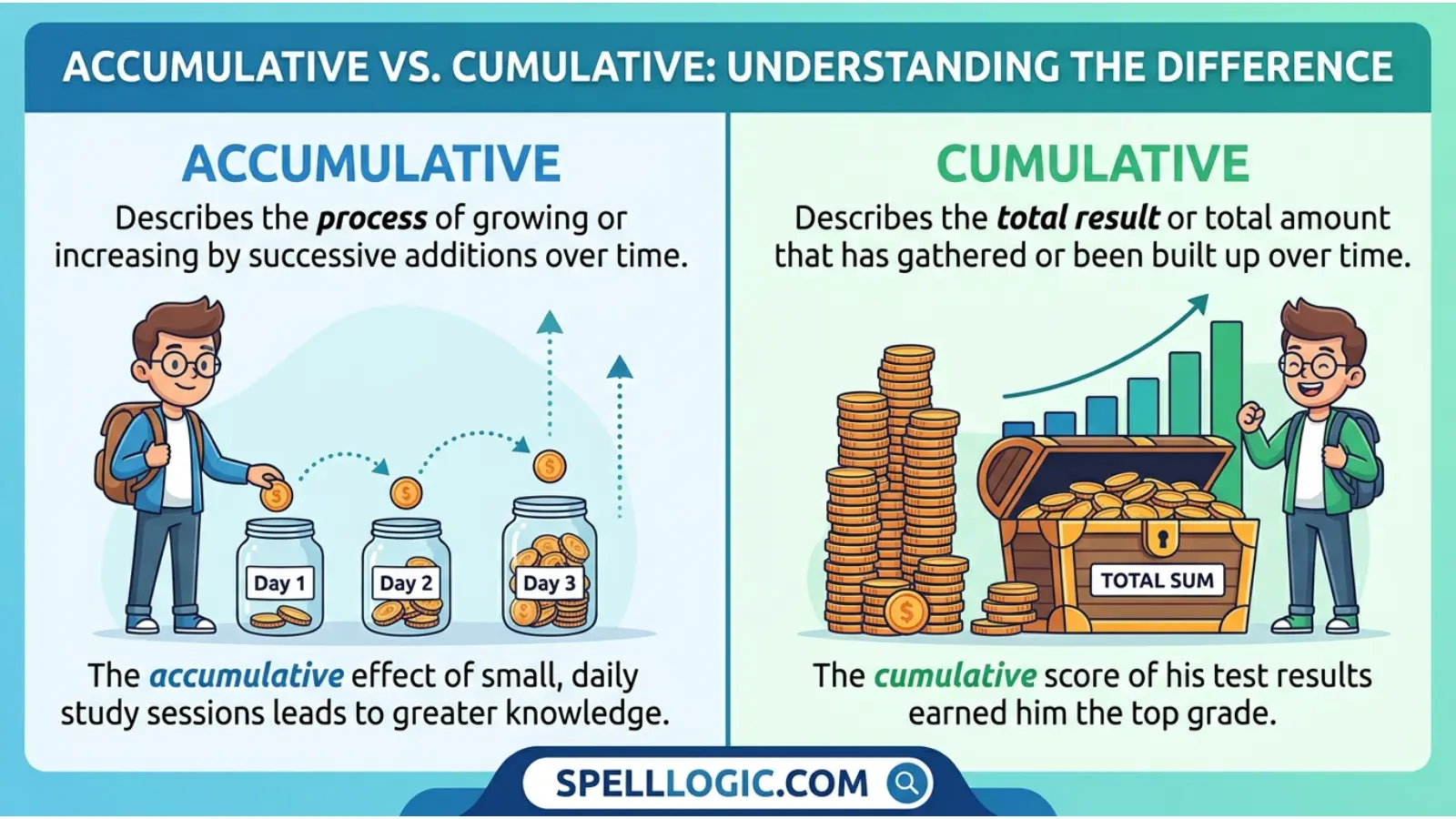 accumulative vs cumulative