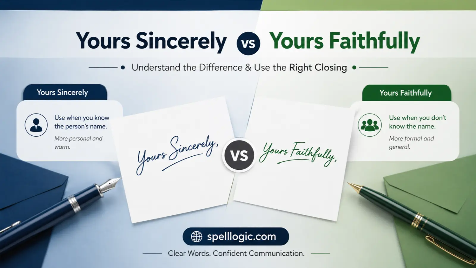 Yours Sincerely vs Yours Faithfully