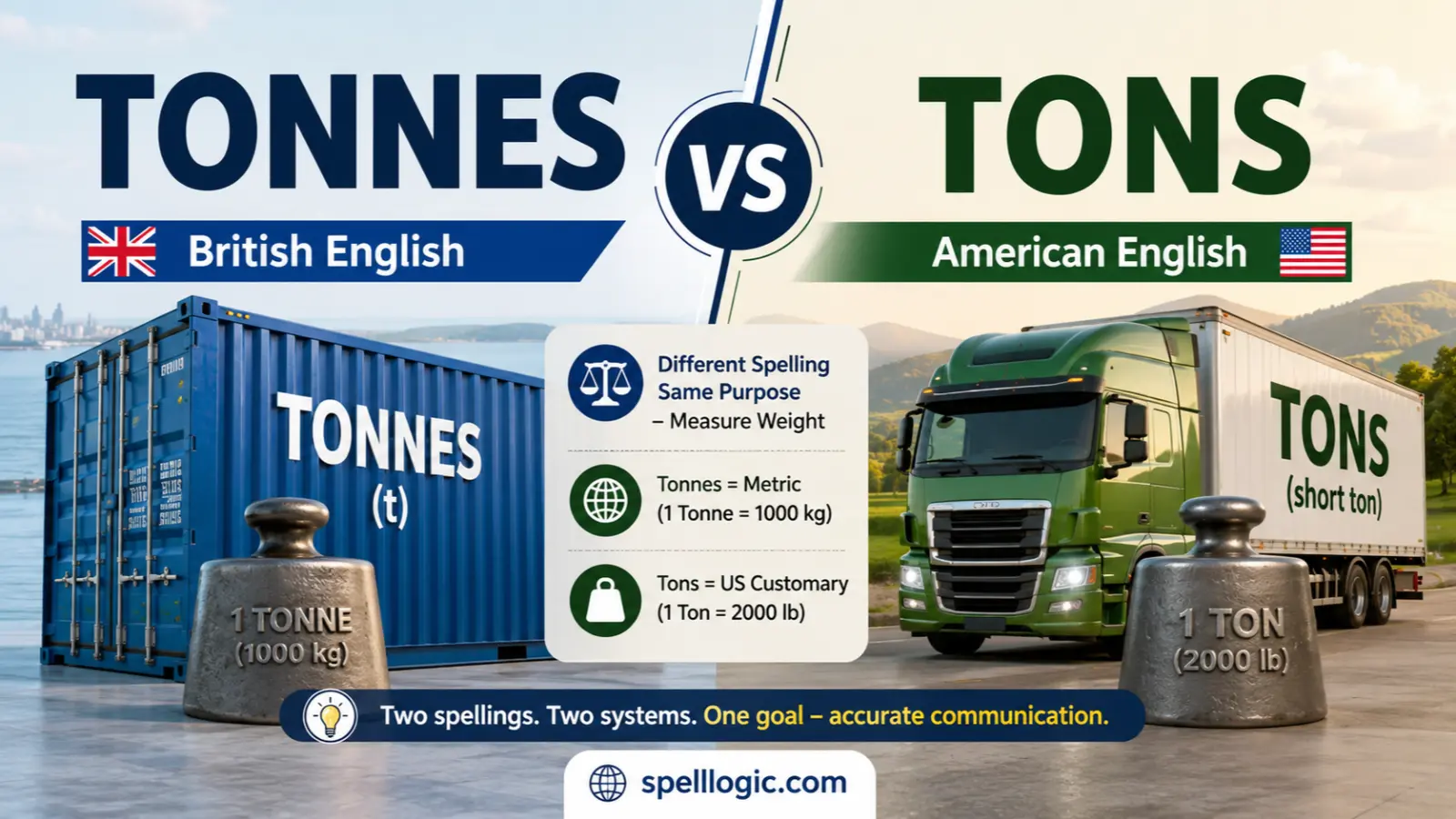 Tonnes vs Tons