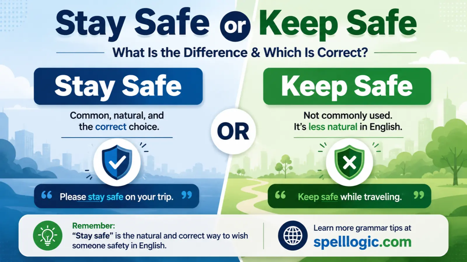 stay safe or keep safe