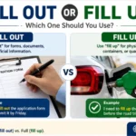 fill out or fill up