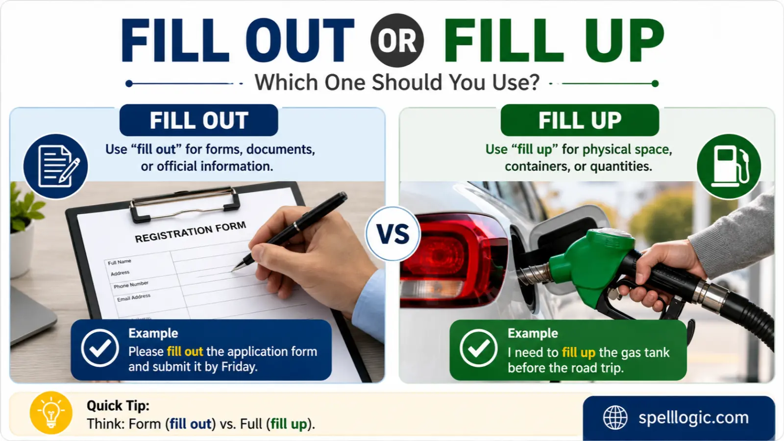 fill out or fill up