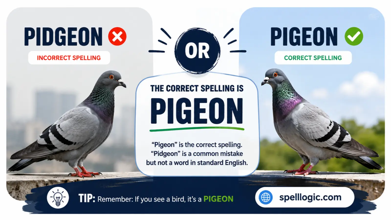 pidgeon or pigeon