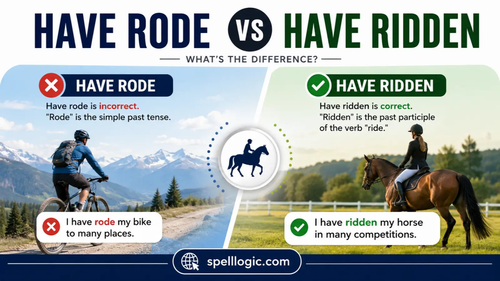 have rode or have ridden