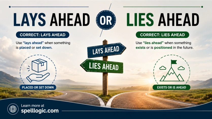 lays ahead or lies ahead