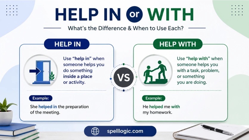 help in or with