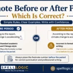 footnote before or after period