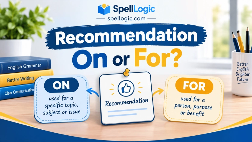 recommendation on or for