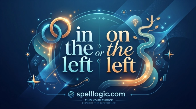 in the left or on the left